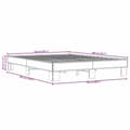 Miniatyrbillede 8 af 9: vidaXL sengestel 150x200 cm konstrueret træ og metal sort