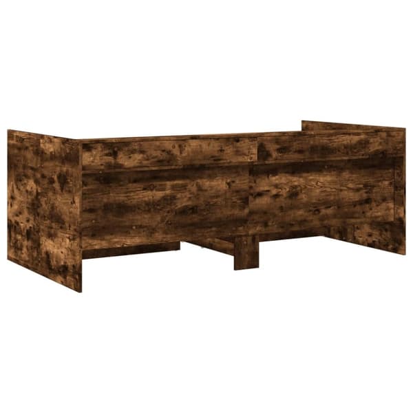 vidaXL Vuodesohva laatikoilla ei patjaa savutammi 90x200 cm