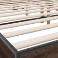 Pikkukuva 6 / 9: vidaXL Sängynrunko ruskea tammi 200x200 cm tekninen puu ja metalli