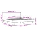 Pikkukuva 8 / 9: vidaXL Sängynrunko ruskea tammi 200x200 cm tekninen puu ja metalli