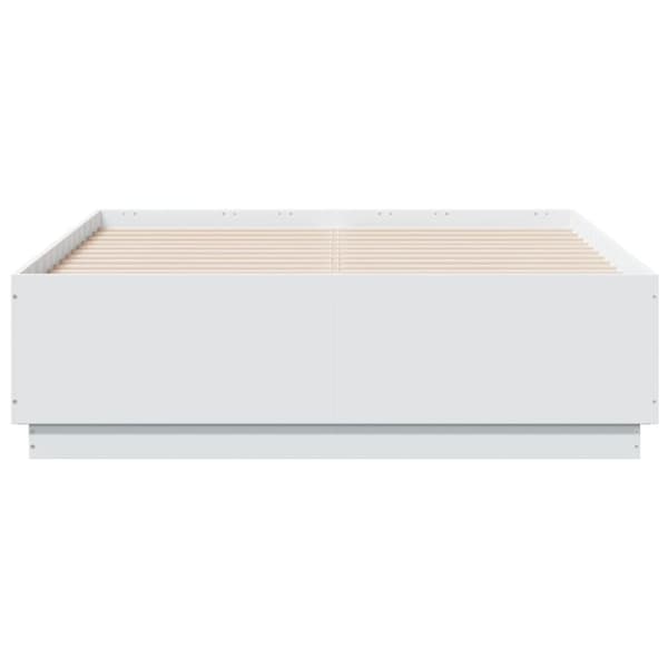 vidaXL Sengeramme hvit 140x190 cm konstruert tre