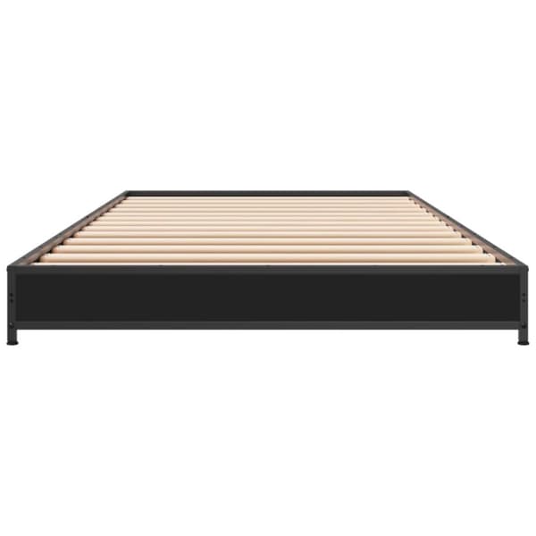 vidaXL Sengeramme svart 75x190 cm konstruert tre og metall