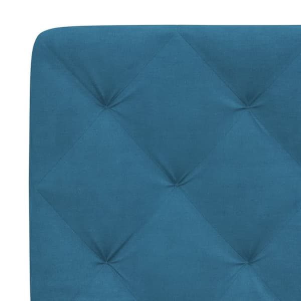 vidaXL seng med madras 90x200 cm velour blå