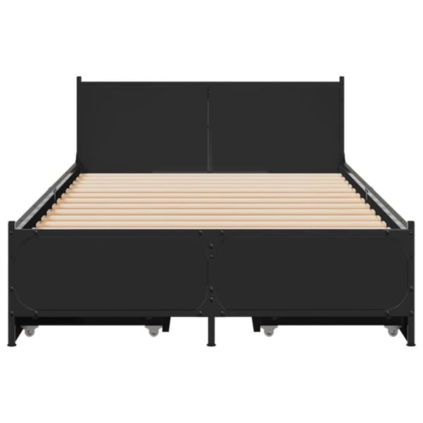 vidaXL Sengeramme med skuffer betonggrå 100x200 cm konstruert tre