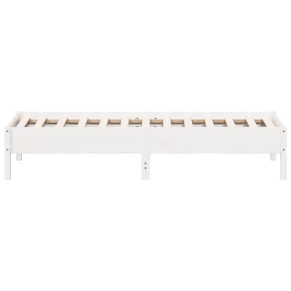 vidaXL Sengeramme uten madrass hvit 75x190 cm heltre furu