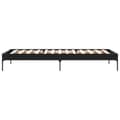 Miniatyrbilde 4 av 9: vidaXL Sengeramme svart 90x200 cm konstruert tre og metall