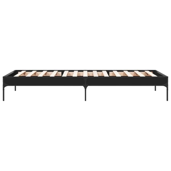 vidaXL Sengeramme svart 90x200 cm konstruert tre og metall