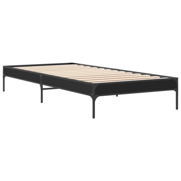 vidaXL Sengeramme svart 90x200 cm konstruert tre og metall
