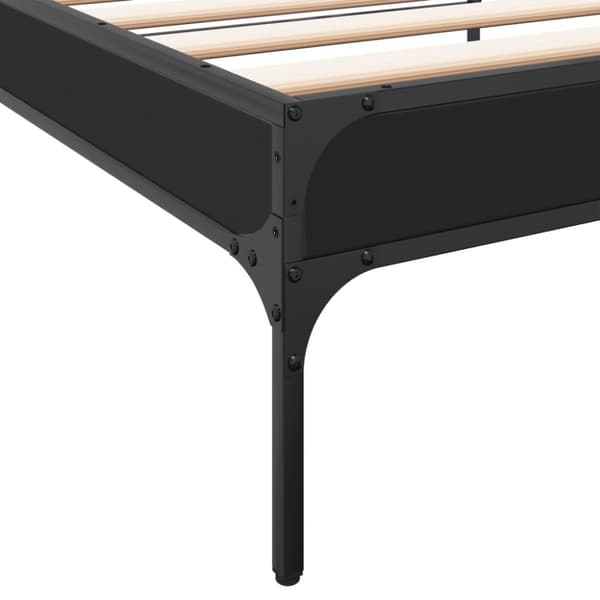 vidaXL Sengeramme svart 90x200 cm konstruert tre og metall