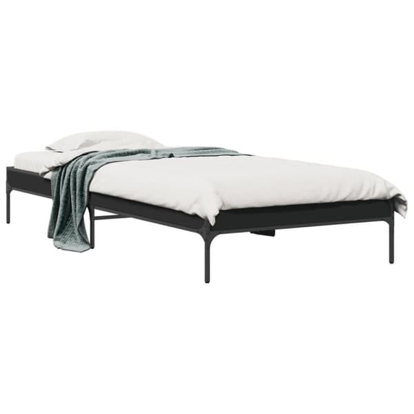 vidaXL Sengeramme svart 90x200 cm konstruert tre og metall