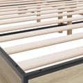 Miniatyrbillede 6 af 9: vidaXL sengestel 200x200 cm konstrueret træ og metal sonoma-eg
