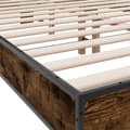 Miniatyrbilde 6 av 9: vidaXL Sengeramme røkt eik 120x200 cm konstruert tre og metall