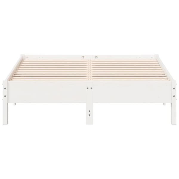 vidaXL Sengeramme uten madrass hvit 150x200 cm heltre furu