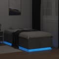 Miniatyrbilde 4 av 11: vidaXL Sengeramme med LED-lys betonggrå 75x190 cm konstruert tre