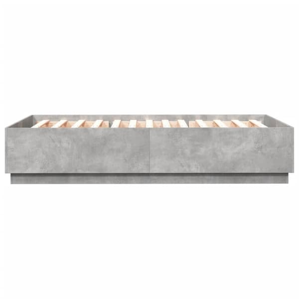 vidaXL Sengeramme betonggrå 160x200 cm konstruert tre