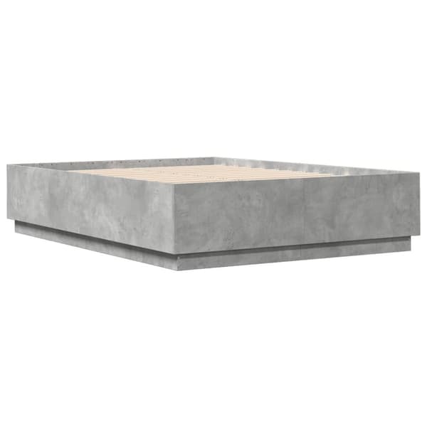 vidaXL Sengeramme betonggrå 160x200 cm konstruert tre