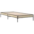 Pikkukuva 5 / 9: vidaXL Sängynrunko Sonoma-tammi 75x190 cm tekninen puu ja metalli