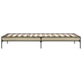 Miniatyrbilde 4 av 9: vidaXL Sengeramme sonoma eik 75x190 cm konstruert tre og metall