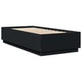 Miniatyrbilde 5 av 9: vidaXL Sengeramme svart 90x200 cm konstruert tre