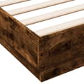 Miniatyrbilde 8 av 10: vidaXL Sengeramme røkt eik 120x190 cm konstruert tre