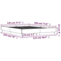 Miniatyrbilde 10 av 10: vidaXL Sengeramme røkt eik 120x190 cm konstruert tre