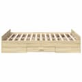 Miniatyrbilde 4 av 11: vidaXL Sengeramme med skuffer sonoma eik 120x200 cm konstruert tre