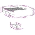 Miniatyrbilde 10 av 11: vidaXL Sengeramme med skuffer sonoma eik 120x200 cm konstruert tre