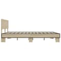 Miniatyrbilde 4 av 9: vidaXL Sengeramme sonoma eik 160x200 cm konstruert tre og metall