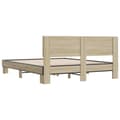 Miniatyrbilde 5 av 9: vidaXL Sengeramme sonoma eik 160x200 cm konstruert tre og metall