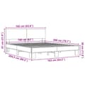 Miniatyrbilde 8 av 9: vidaXL Sengeramme sonoma eik 160x200 cm konstruert tre og metall