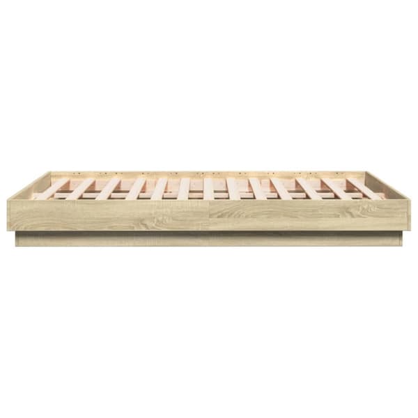vidaXL Sengeramme sonoma eik 120x190 cm konstruert tre
