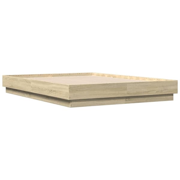 vidaXL Sengeramme sonoma eik 120x190 cm konstruert tre
