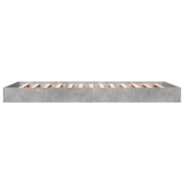 vidaXL Sengeramme betonggrå 75x190 cm konstruert tre