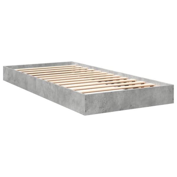 vidaXL Sengeramme betonggrå 75x190 cm konstruert tre