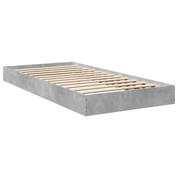 vidaXL Sengeramme betonggrå 75x190 cm konstruert tre