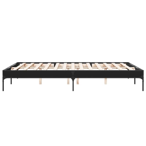 vidaXL Sengeramme svart 160x200 cm konstruert tre og metall