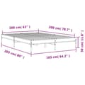 Miniatyrbilde 8 av 9: vidaXL Sengeramme svart 160x200 cm konstruert tre og metall