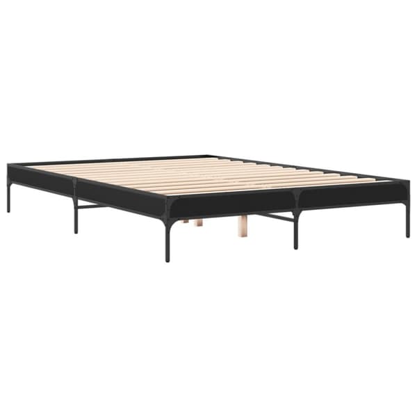 vidaXL Sengeramme svart 160x200 cm konstruert tre og metall