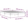 Pikkukuva 8 / 9: vidaXL Sängynrunko Sonoma-tammi 150x200 cm tekninen puu ja metalli
