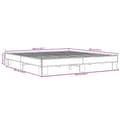 Pikkukuva 8 / 9: vidaXL Sängynrunko Sonoma-tammi 200x200 cm tekninen puu ja metalli