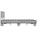 Miniatyrbilde 4 av 9: vidaXL Sengeramme grå sonoma 140x200 cm konstruert tre og metall