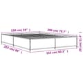 Miniatyrbilde 8 av 9: vidaXL Sengeramme brun eik 150x200 cm konstruert tre og metall