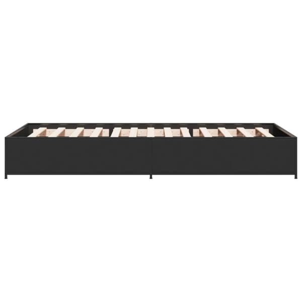 vidaXL Sängram svart 100x200 cm konstruerat trä och metall