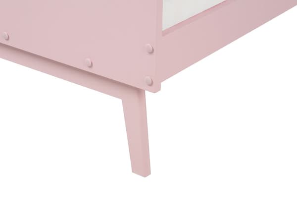 Enkeltseng Lyserød Træ 90 x 200 cm Design Sengeramme Enkeltmands Seng Juniorseng Træseng