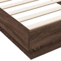 Miniatyrbilde 6 av 9: vidaXL Sengeramme uten madrass brun eik 100x200 cm konstruert tre