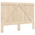Miniatyrbilde 5 av 11: vidaXL Sengeramme med hodegavl grå 140x200 cm heltre furu