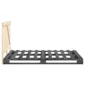 Miniatyrbilde 7 av 11: vidaXL Sengeramme med hodegavl grå 140x200 cm heltre furu