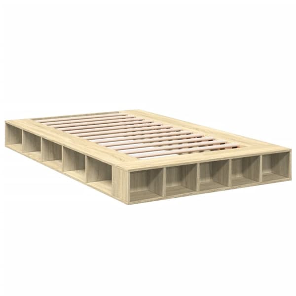 vidaXL sengestel 120x200 cm konstrueret træ sonoma-eg