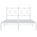 Miniatyrbillede 3 af 8: vidaXL sengeramme med sengegavl 120x200 cm metal hvid