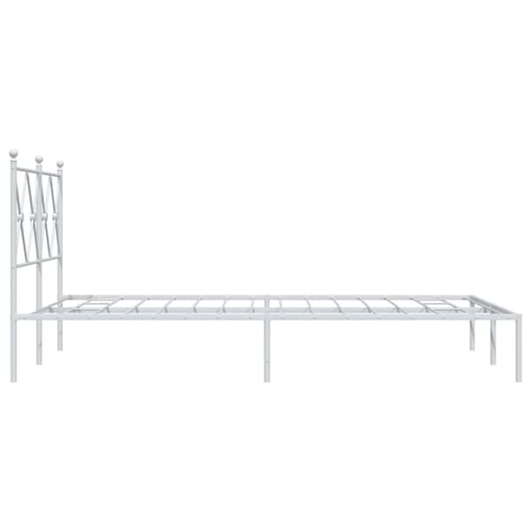 vidaXL sengeramme med sengegavl 120x200 cm metal hvid